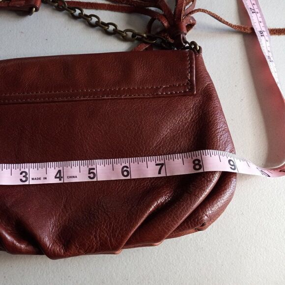 Margot Leather Tassel and Chain Strap Bag Cottagecore Granny Chic Grandmacore - Picture 3 of 9